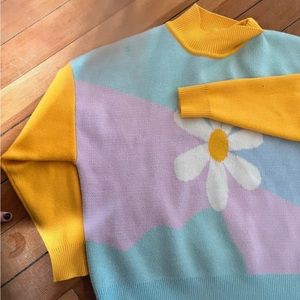 Kina and Tam flower turtleneck
